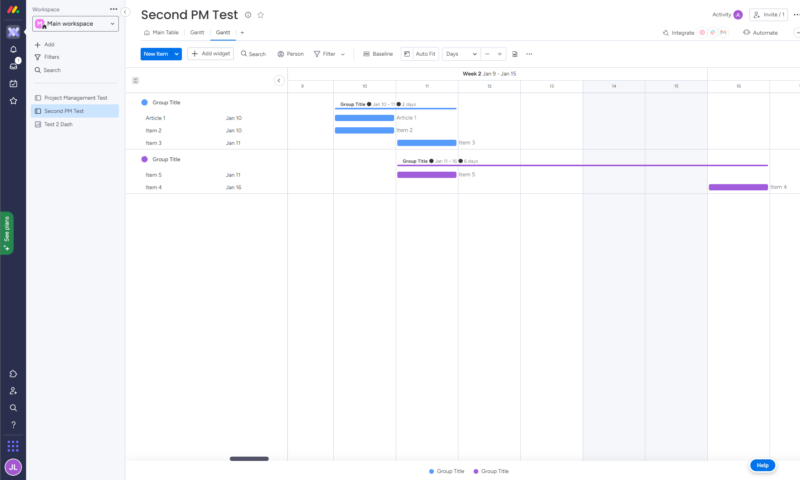 monday gantt chart