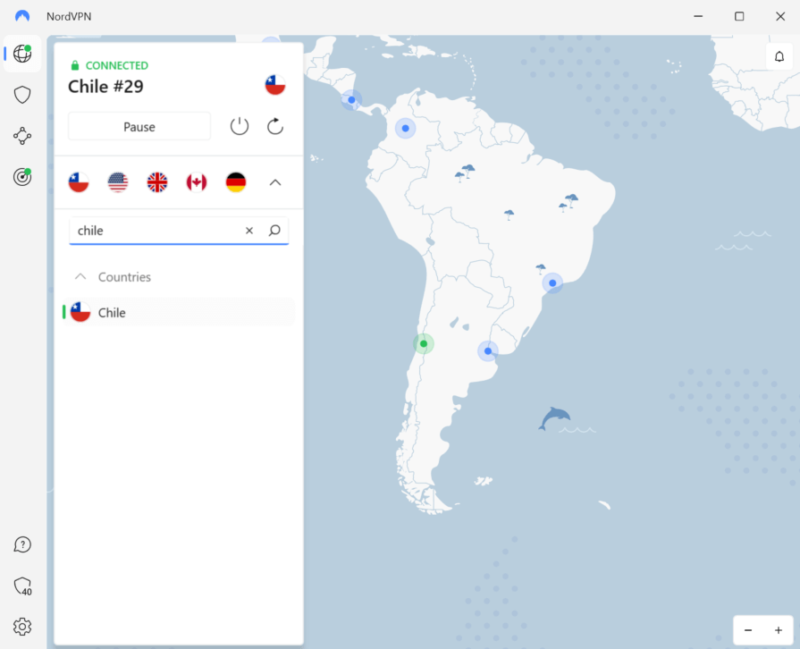 nordvpn chileinterface