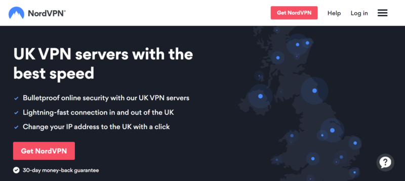 nordvpn uk homepage