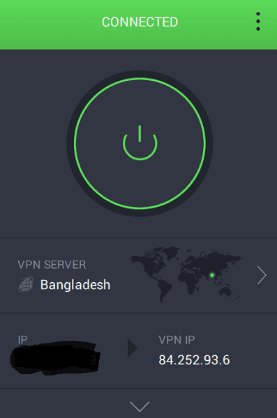 private internet access Bangladesh interface