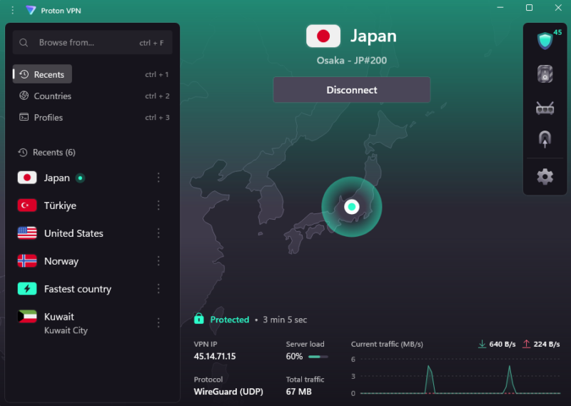 proton vpn japan