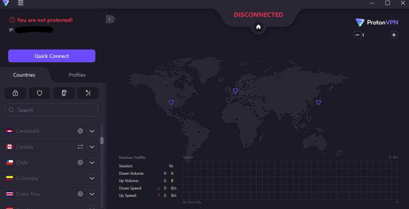 protonvpn interface