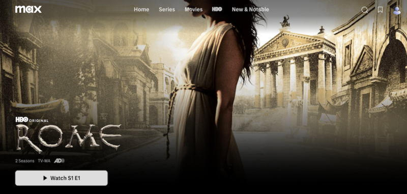 stream rome on max