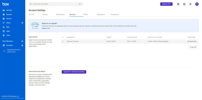 Box-security-settings box security settings