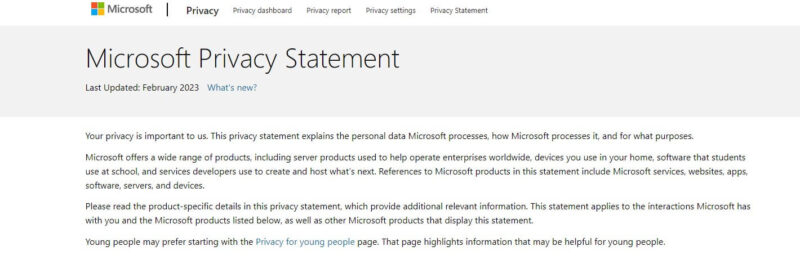 microsoft privacy