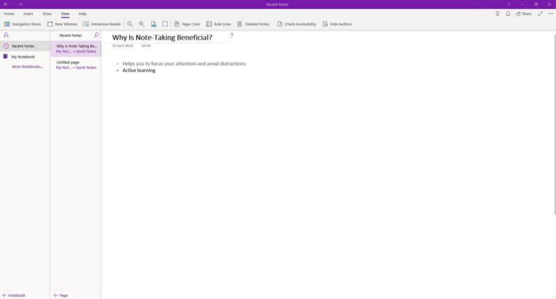 onenote desktop