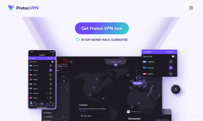 Proton VPN cta homepage