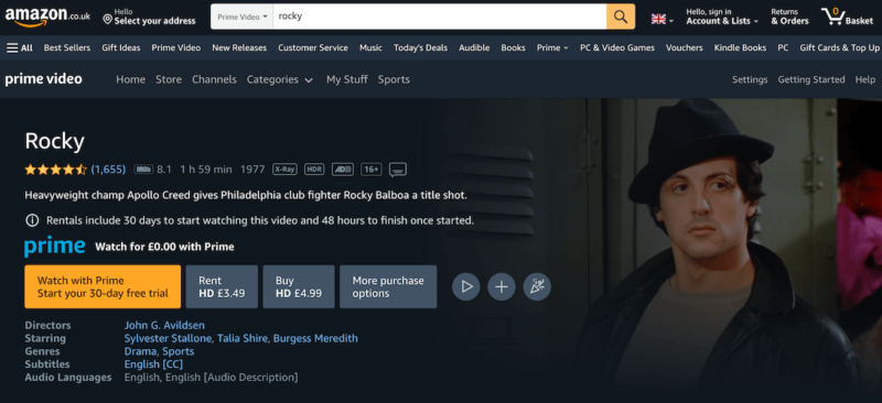 amazon prime video rocky