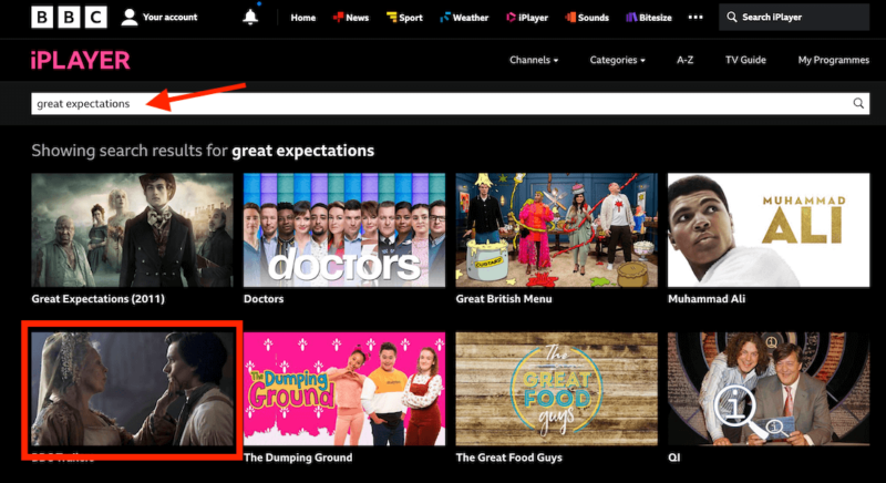 bbc iplayer great expectations