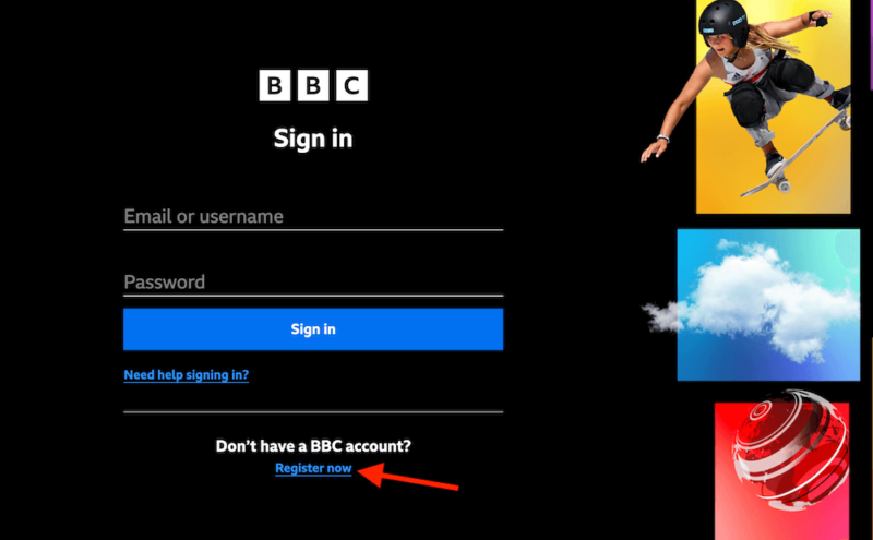 bbc iplayer register