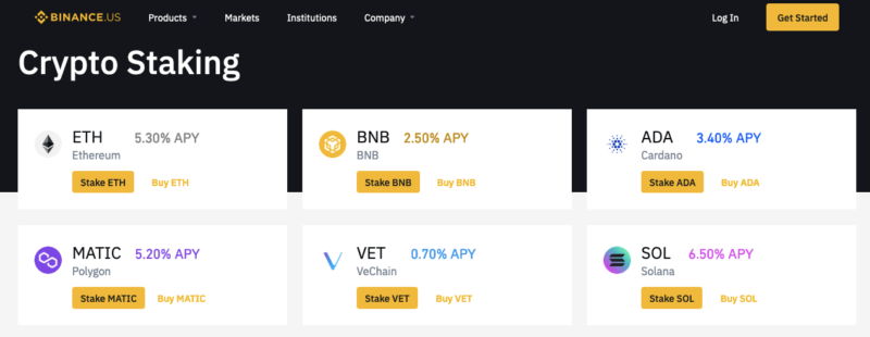 binance crypto staking