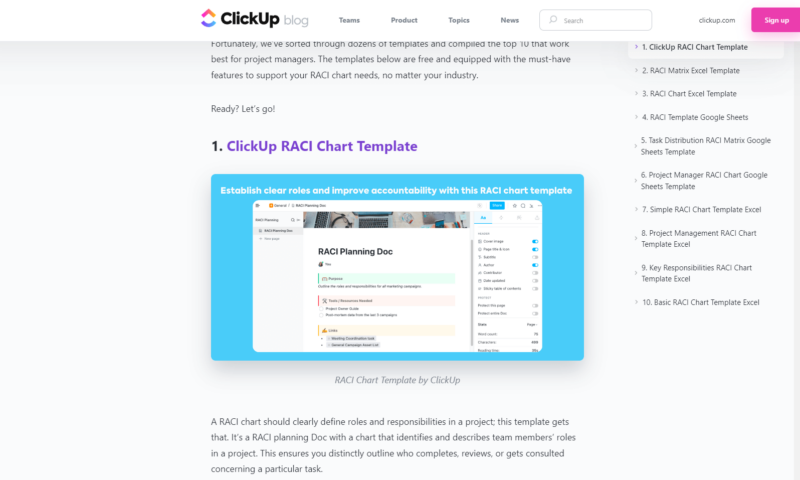 clickup raci templates