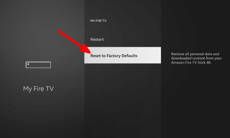 firestick not working factory reset