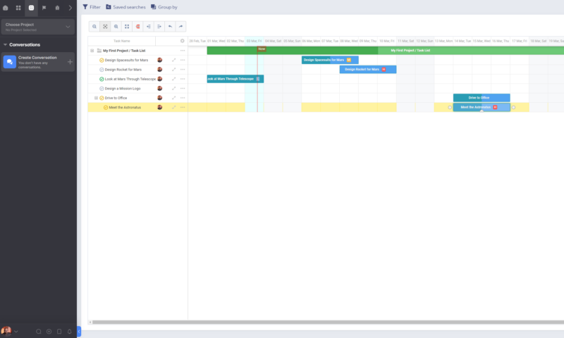 freedcamp gantt chart