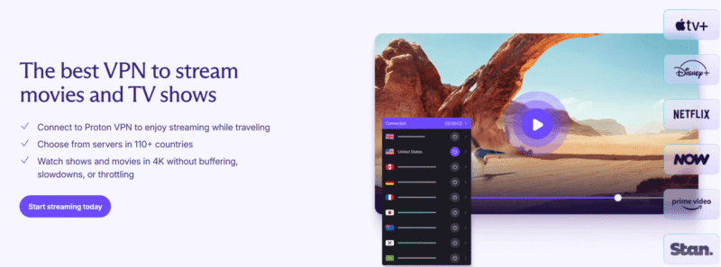 proton vpn streaming