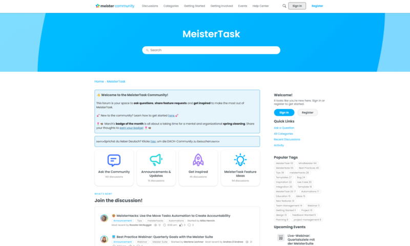 meistertask community