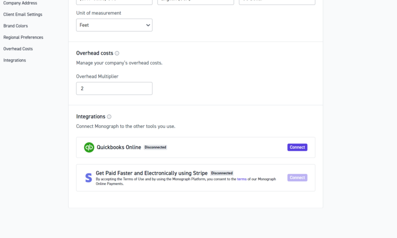 monograph integrations