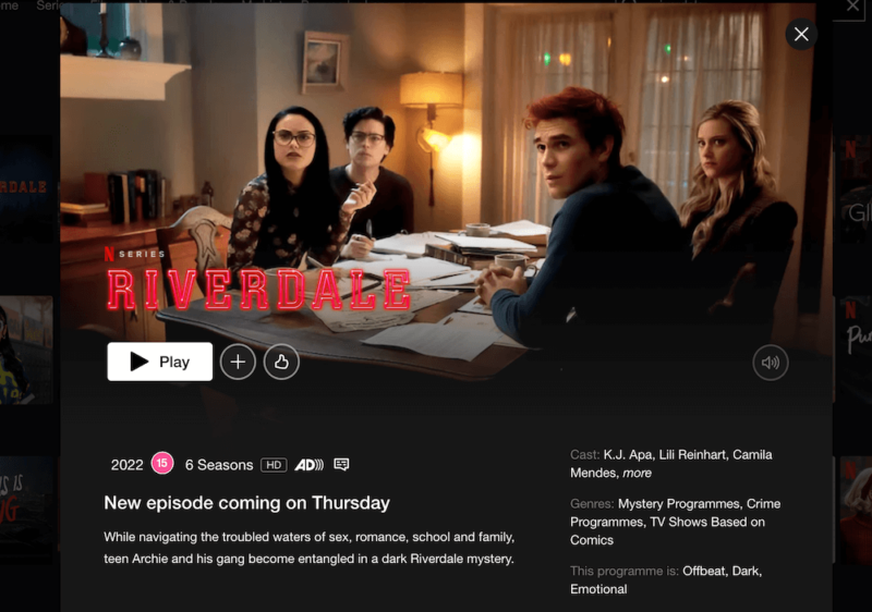 netflix uk riverdale