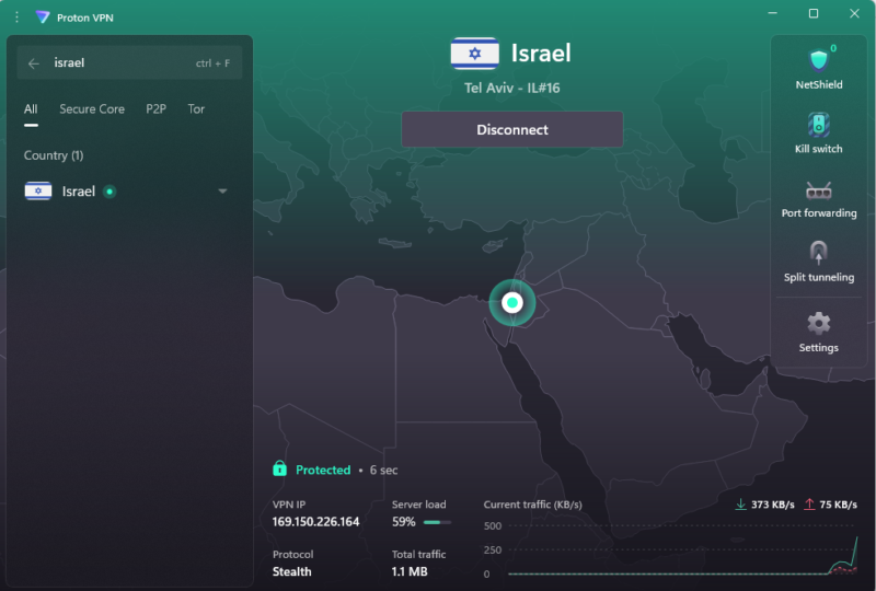 proton vpn israel