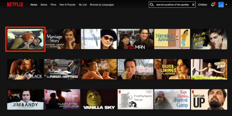stream eternal sunshine of the spotless mind netflix