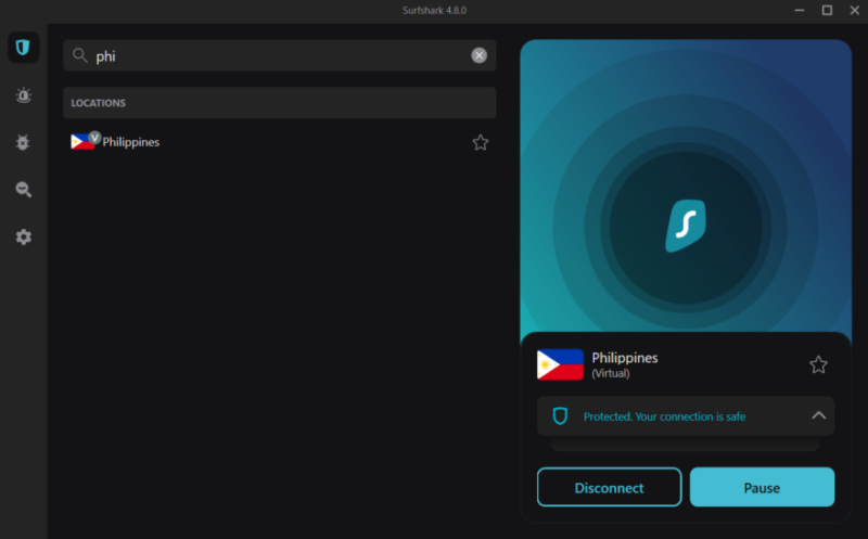 surfshark philippines connect