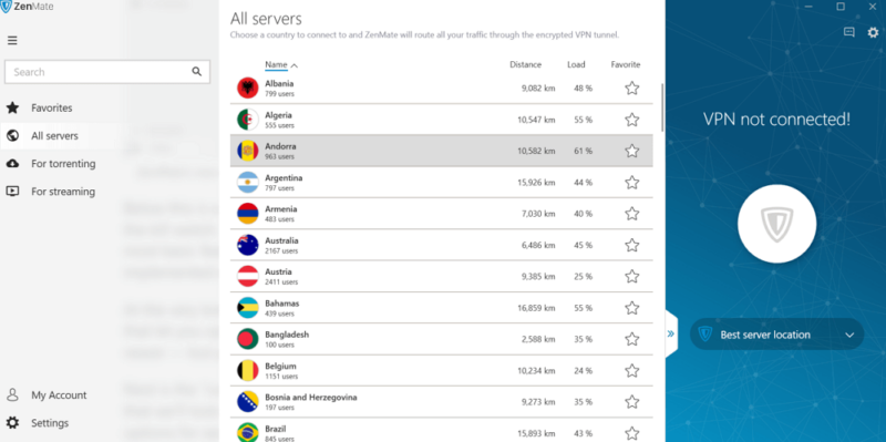 zenmate servers