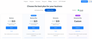 box-business-pricing box business pricing