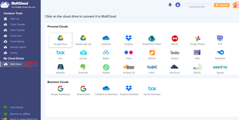 dropbox images add cloud