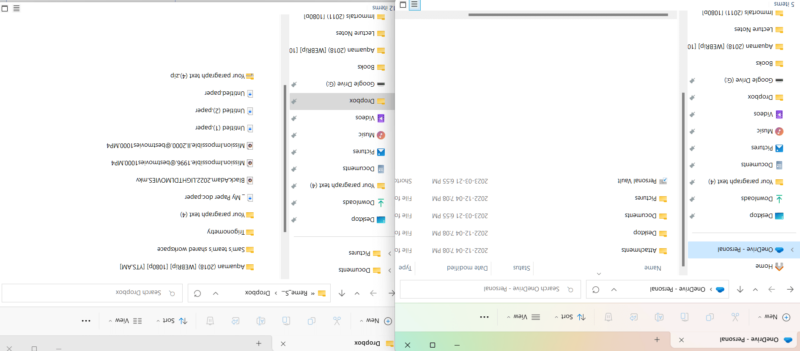 dropbox onedrive file explorer