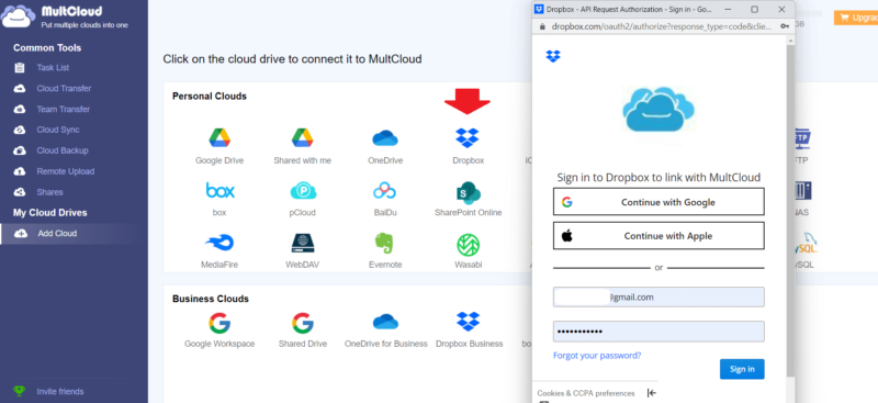 dropbox onedrive link