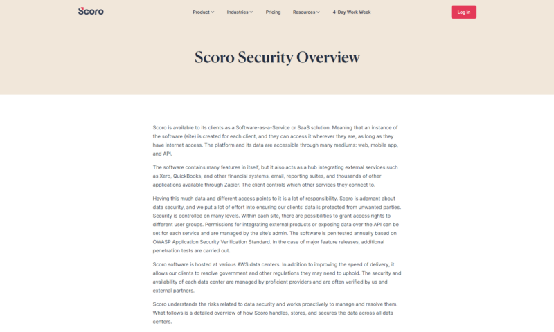 scoro security