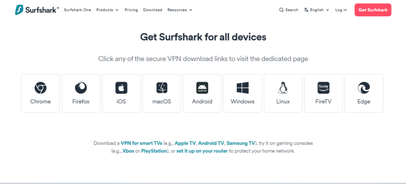 surfshark apps