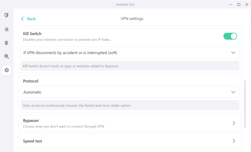 surfshark kill switch