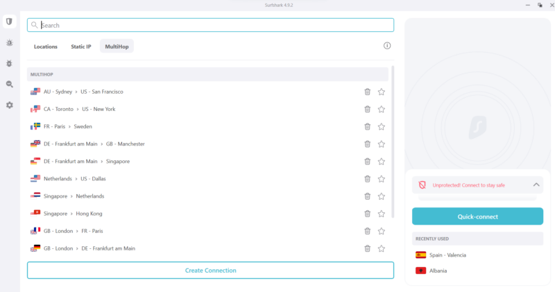 surfshark multihop servers
