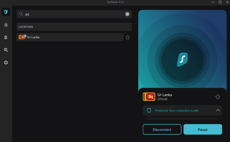 surfshark sri lanka connect