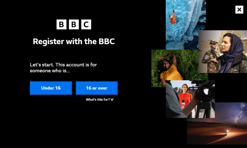 BBC iPlayer account