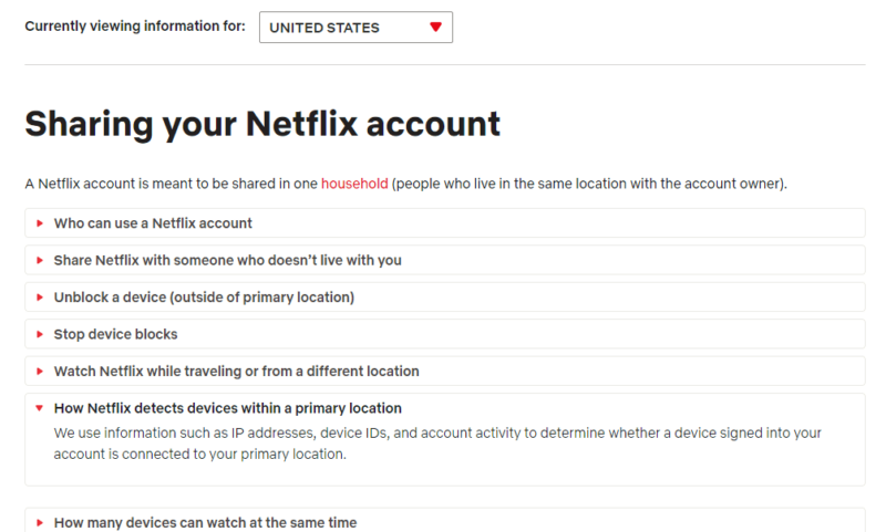 Netflix password crackdown