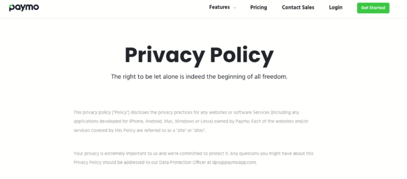 paymo privacy