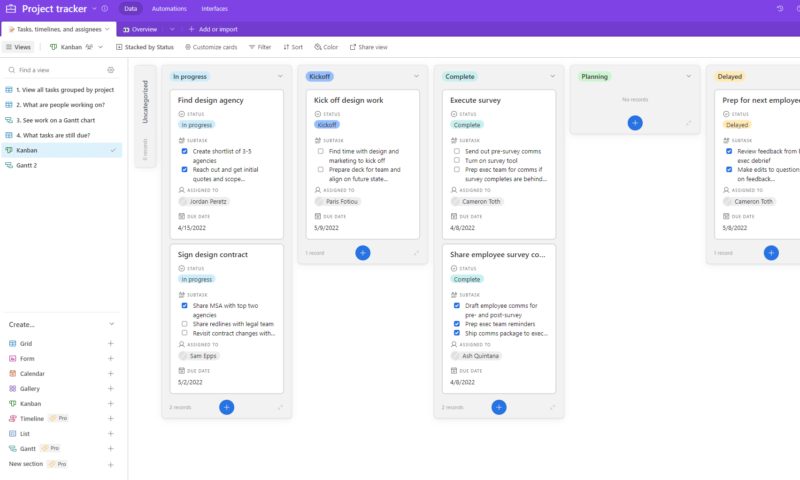 airtable kanban