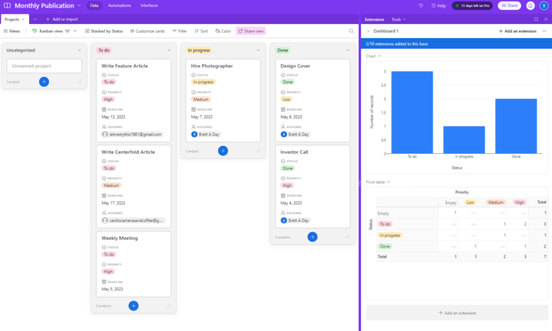 airtable kanban extension