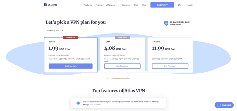 atlasvpn pricing