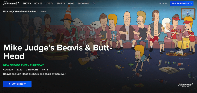 beavis and butt head paramount plus