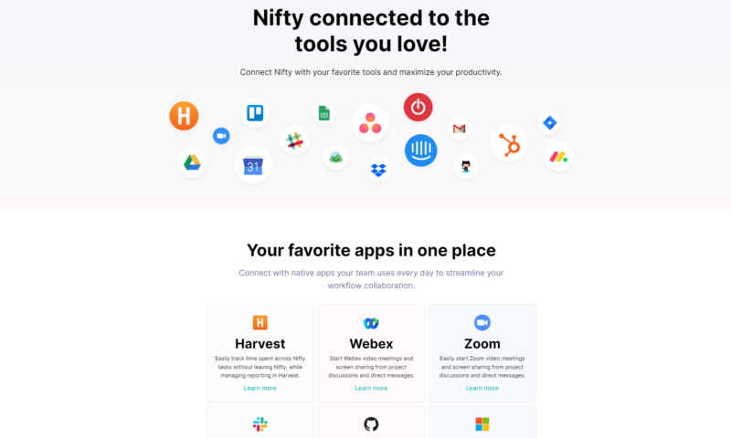 nifty integrations