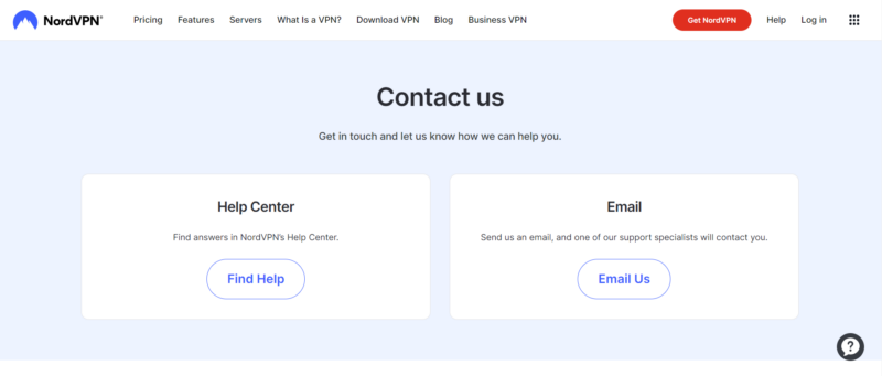 nordvpn support center