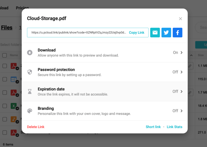 pcloud file sharing