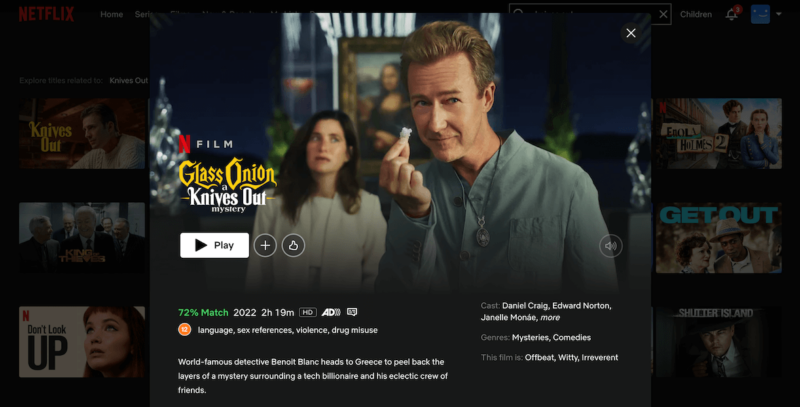 stream knives out glass onion on netflix
