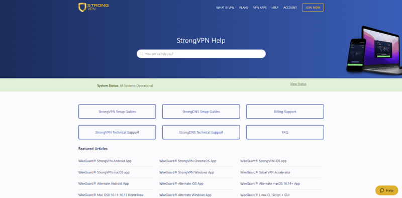 strongvpn knowledgebase