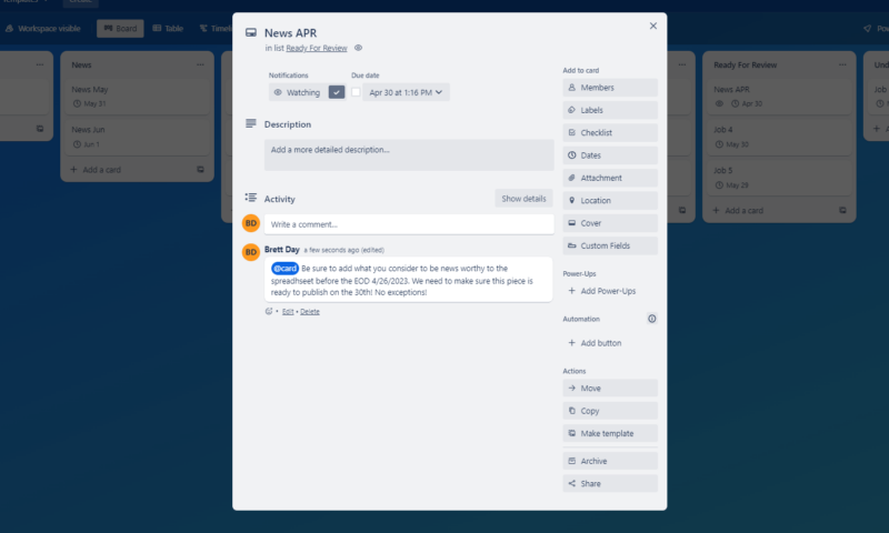 trello communication