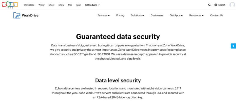 zoho security