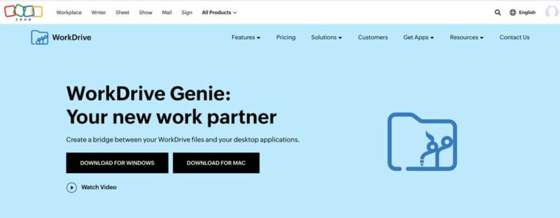 zoho work drive genie